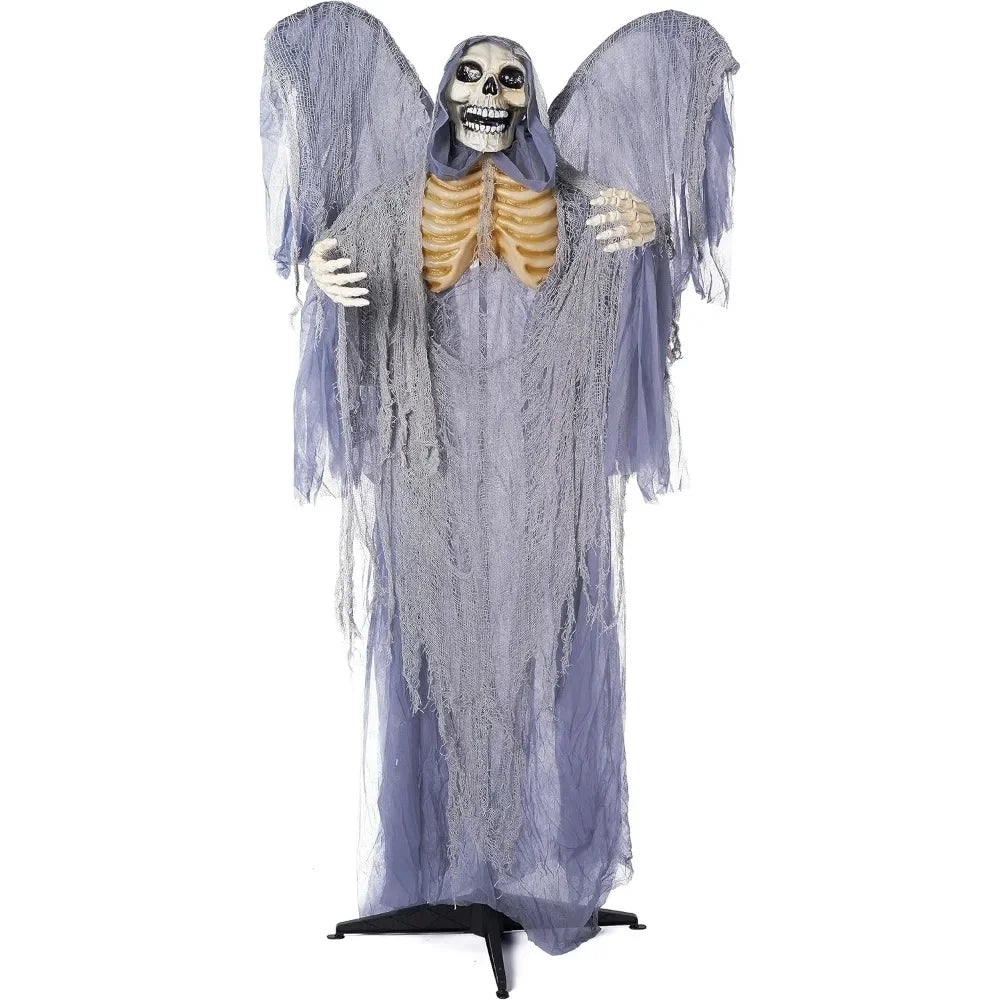 Life Size Grim Reaper Animatronic Halloween Decoration-0