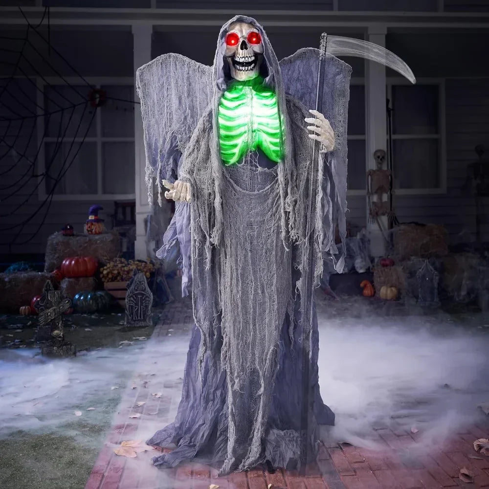 Life Size Grim Reaper Animatronic Halloween Decoration-1