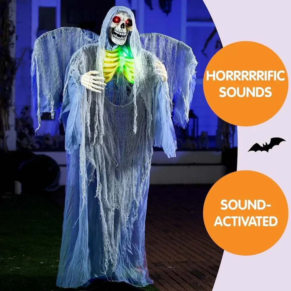 Life Size Grim Reaper Animatronic Halloween Decoration-3