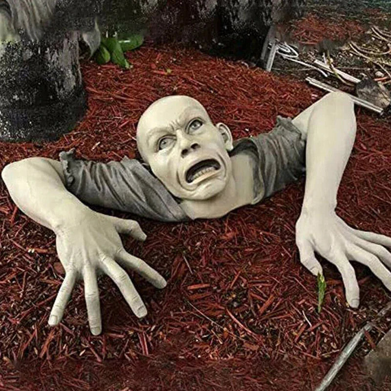 Zombie Horror Garden Sculpture Halloween Party Decor-1