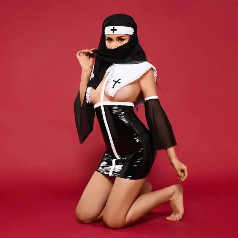 Halloween Sexy Nun Cosplay-3