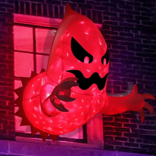 Oppblåsbar Halloween-spøkelse med LED-lys – 180 cm høy
