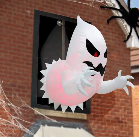 Oppblåsbar Halloween-spøkelse med LED-lys – 180 cm høy