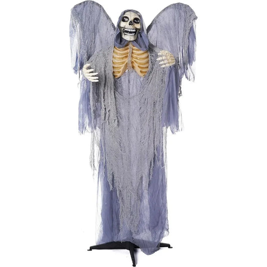Life Size Grim Reaper Animatronic Halloween Decoration-0