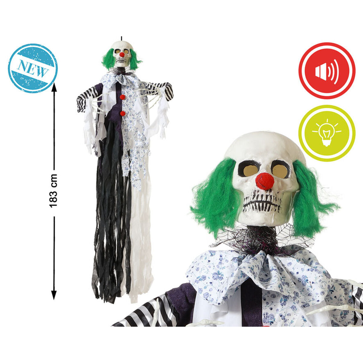 Halloween Decorations Male Clown 160 x 116 cm-1