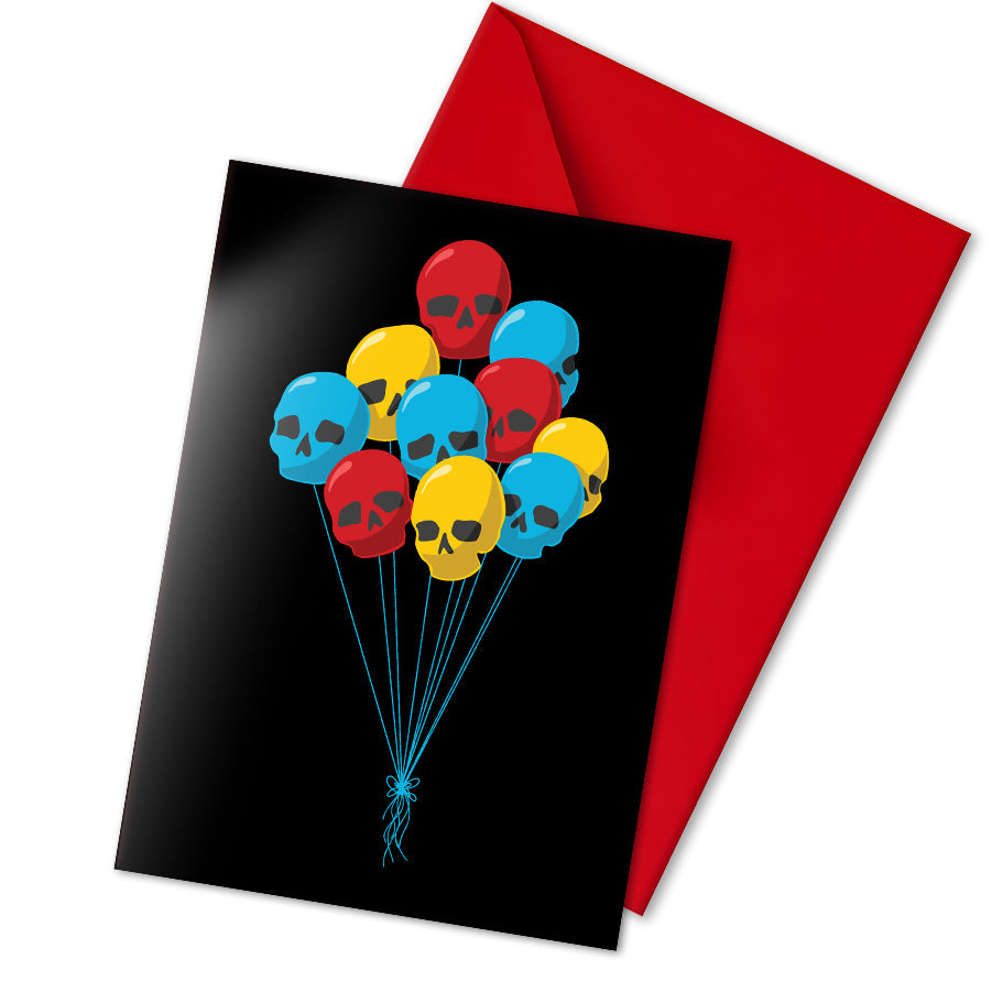 Skull Balloons Birthday Card-1
