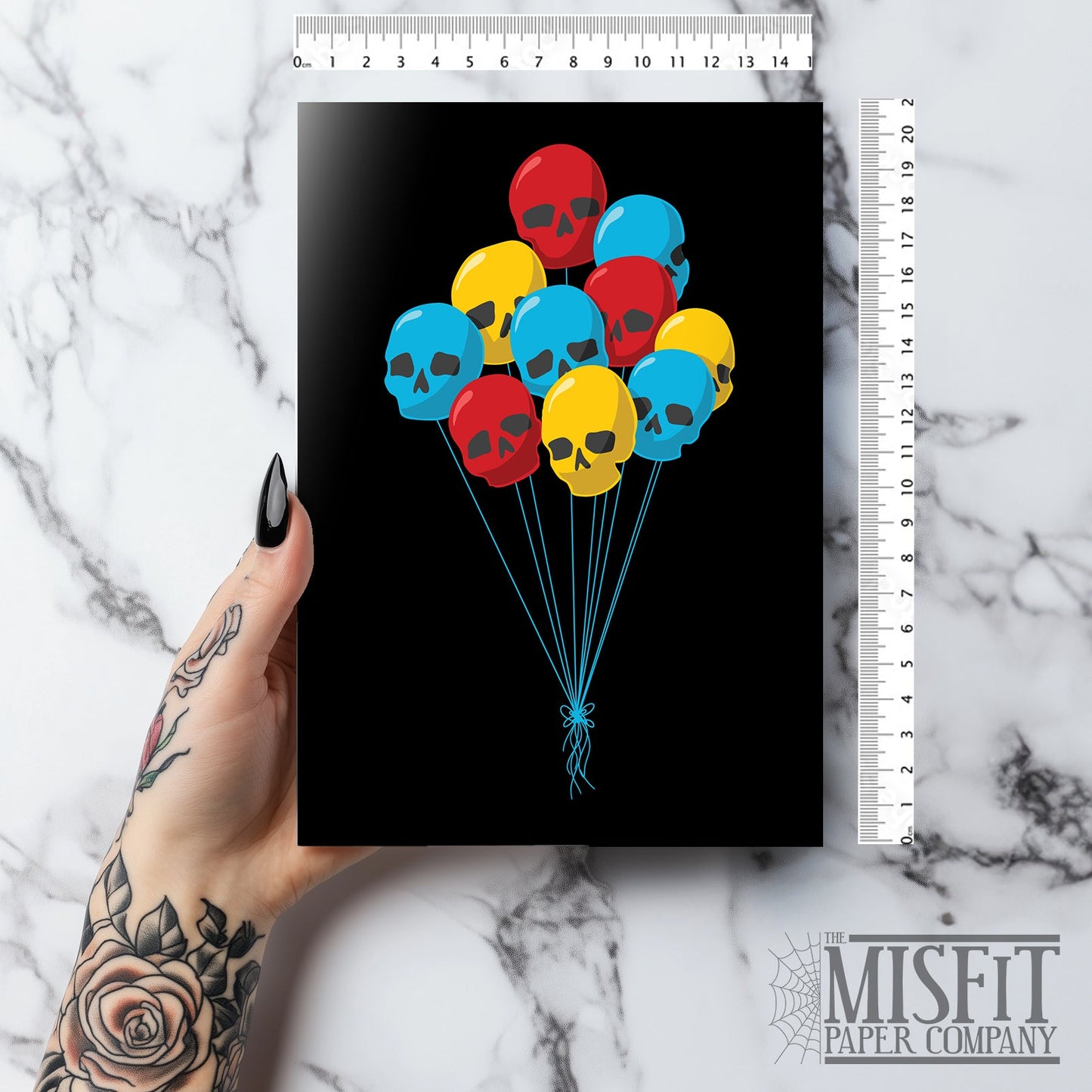 Skull Balloons Birthday Card-3