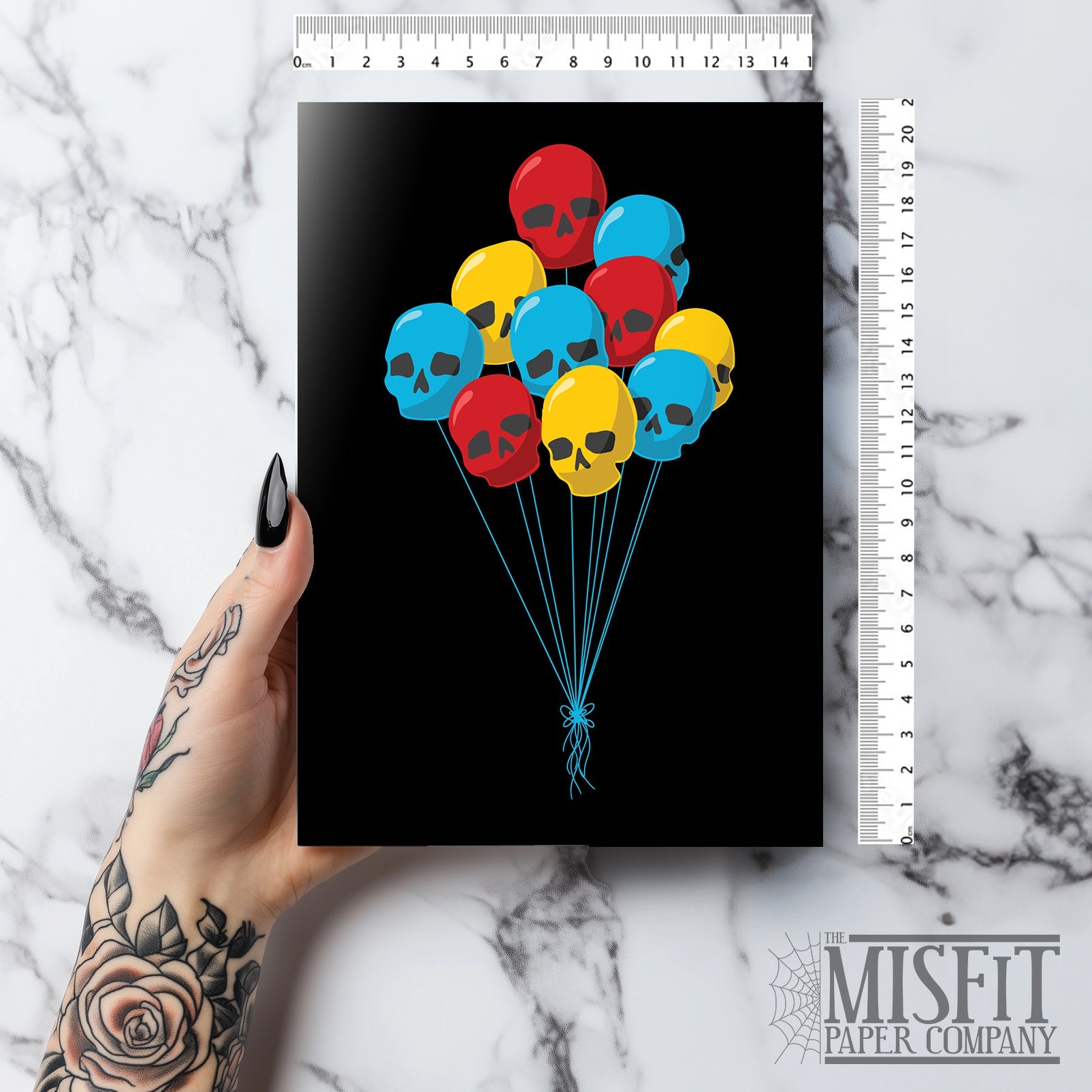 Skull Balloons Birthday Card-3