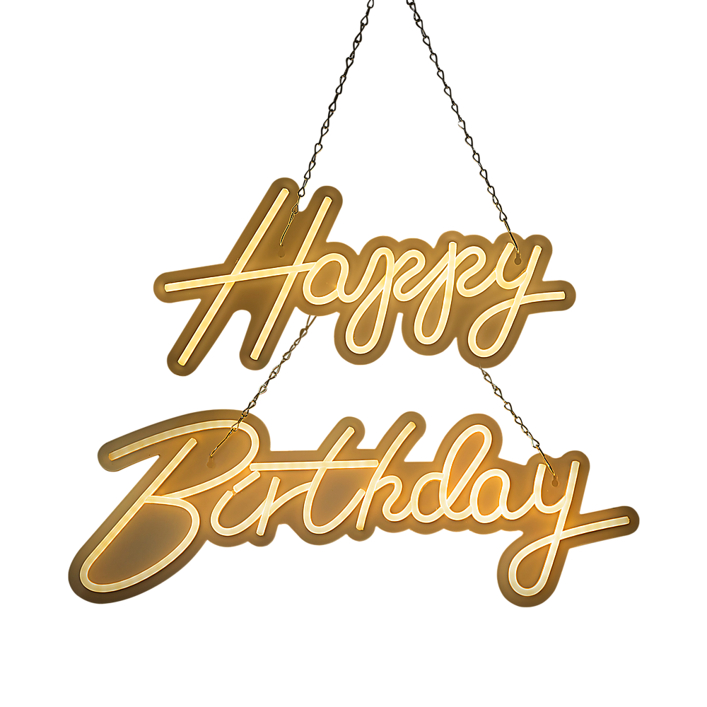 NNEDSZ Happy Birthday Neon Sign Hanging Glowing Party Decoration-0