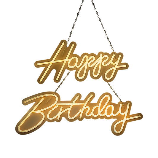 NNEDSZ Happy Birthday Neon Sign Hanging Glowing Party Decoration-0